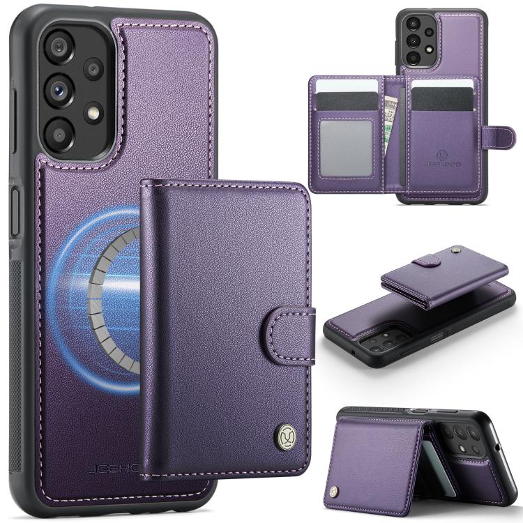 JEEHOOD J09 Portafoglio con fibbia, custodia per telefono in pelle con protezione magnetica MagSafe e RFID., For Samsung Galaxy A13 4G / 5G / A04s, For Samsung Galaxy A53 5G, For Samsung Galaxy A33 5G, For Samsung Galaxy A52 4G / 5G / A52s 5G