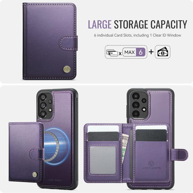 JEEHOOD J09 Portafoglio con fibbia, custodia per telefono in pelle con protezione magnetica MagSafe e RFID., For Samsung Galaxy A13 4G / 5G / A04s, For Samsung Galaxy A53 5G, For Samsung Galaxy A33 5G, For Samsung Galaxy A52 4G / 5G / A52s 5G