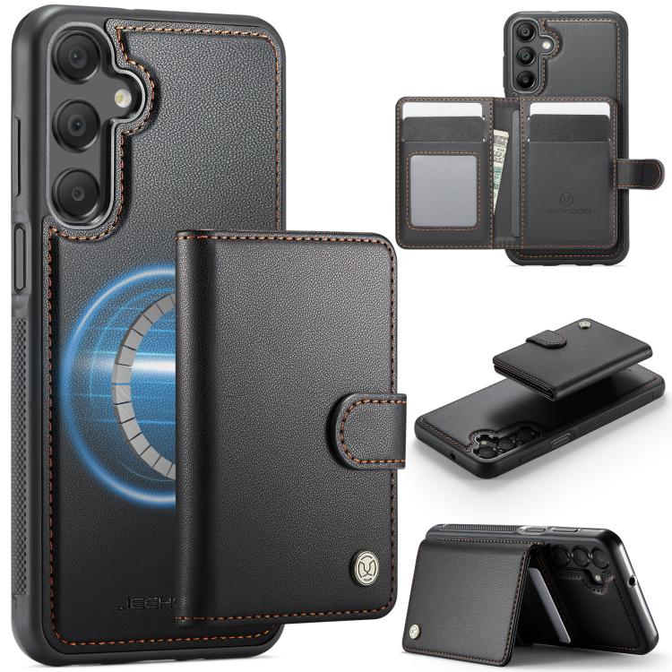 JEEHOOD J09 Portafoglio con fibbia, custodia per telefono in pelle con protezione magnetica MagSafe e RFID., For Samsung Galaxy A36 5G, For Samsung Galaxy A16 4G / 5G, For Samsung Galaxy A14 4G / 5G / M44 5G, For Samsung Galaxy A15 4G / 5G