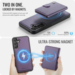 JEEHOOD J09 Portafoglio con fibbia, custodia per telefono in pelle con protezione magnetica MagSafe e RFID., For Samsung Galaxy A55 5G / A35 5G, For Samsung Galaxy A25 5G, For Samsung Galaxy A34 5G, For Samsung Galaxy A54 5G