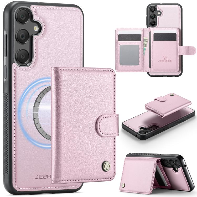 JEEHOOD J09 Portafoglio con fibbia, custodia per telefono in pelle con protezione magnetica MagSafe e RFID., For Samsung Galaxy A55 5G / A35 5G, For Samsung Galaxy A25 5G, For Samsung Galaxy A34 5G, For Samsung Galaxy A54 5G