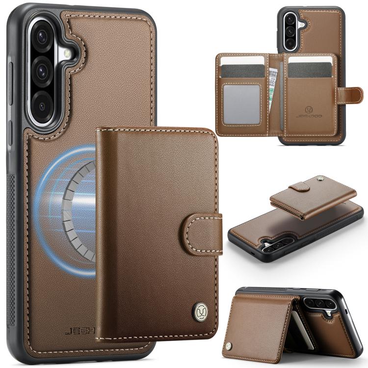JEEHOOD J09 Portafoglio con fibbia, custodia per telefono in pelle con protezione magnetica MagSafe e RFID., For Samsung Galaxy A36 5G, For Samsung Galaxy A16 4G / 5G, For Samsung Galaxy A14 4G / 5G / M44 5G, For Samsung Galaxy A15 4G / 5G