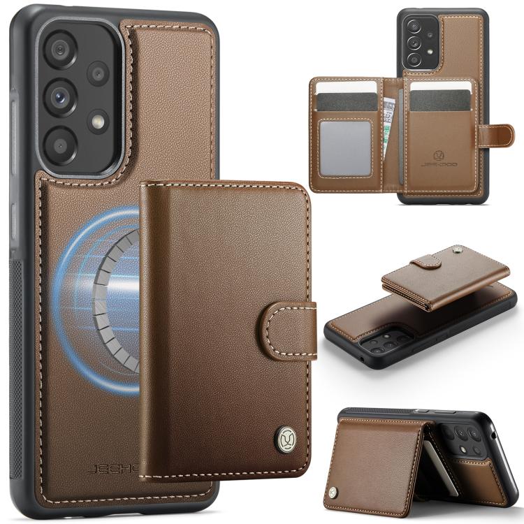 JEEHOOD J09 Portafoglio con fibbia, custodia per telefono in pelle con protezione magnetica MagSafe e RFID., For Samsung Galaxy A13 4G / 5G / A04s, For Samsung Galaxy A53 5G, For Samsung Galaxy A33 5G, For Samsung Galaxy A52 4G / 5G / A52s 5G