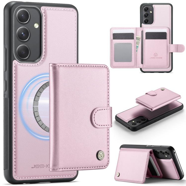 JEEHOOD J09 Portafoglio con fibbia, custodia per telefono in pelle con protezione magnetica MagSafe e RFID., For Samsung Galaxy A55 5G / A35 5G, For Samsung Galaxy A25 5G, For Samsung Galaxy A34 5G, For Samsung Galaxy A54 5G