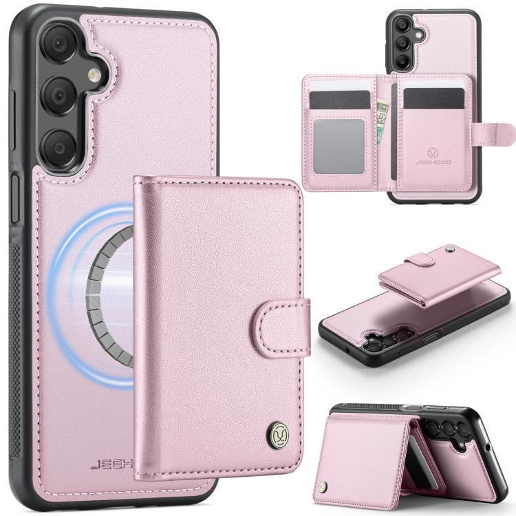 JEEHOOD J09 Portafoglio con fibbia, custodia per telefono in pelle con protezione magnetica MagSafe e RFID., For Samsung Galaxy A55 5G / A35 5G, For Samsung Galaxy A25 5G, For Samsung Galaxy A34 5G, For Samsung Galaxy A54 5G