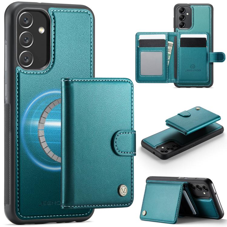 JEEHOOD J09 Portafoglio con fibbia, custodia per telefono in pelle con protezione magnetica MagSafe e RFID., For Samsung Galaxy A55 5G / A35 5G, For Samsung Galaxy A25 5G, For Samsung Galaxy A34 5G, For Samsung Galaxy A54 5G