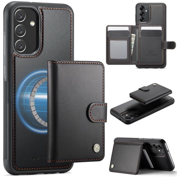 JEEHOOD J09 Portafoglio con fibbia, custodia per telefono in pelle con protezione magnetica MagSafe e RFID., For Samsung Galaxy A55 5G / A35 5G, For Samsung Galaxy A25 5G, For Samsung Galaxy A34 5G, For Samsung Galaxy A54 5G