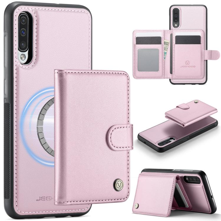 JEEHOOD J09 Portafoglio con fibbia, custodia per telefono in pelle con protezione magnetica MagSafe e RFID., For Samsung Galaxy A51 4G, For Samsung Galaxy A50