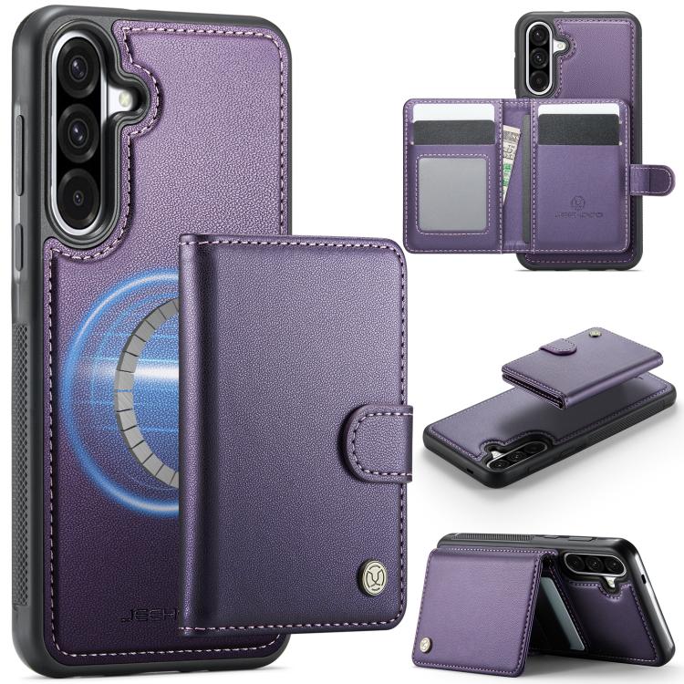 JEEHOOD J09 Portafoglio con fibbia, custodia per telefono in pelle con protezione magnetica MagSafe e RFID., For Samsung Galaxy A57 5G, For Samsung Galaxy A37 5G, For Galaxy A27 5G, For Samsung Galaxy A56 5G