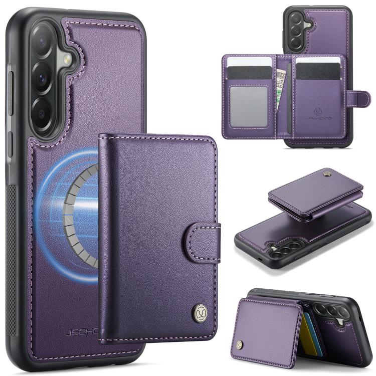 JEEHOOD J09 Portafoglio con fibbia, custodia per telefono in pelle con protezione magnetica MagSafe e RFID., For Samsung Galaxy A57 5G, For Samsung Galaxy A37 5G, For Galaxy A27 5G, For Samsung Galaxy A56 5G