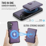 JEEHOOD J09 Portafoglio con fibbia, custodia per telefono in pelle con protezione magnetica MagSafe e RFID., For Samsung Galaxy A57 5G, For Samsung Galaxy A37 5G, For Galaxy A27 5G, For Samsung Galaxy A56 5G