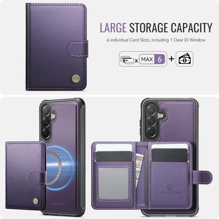 JEEHOOD J09 Portafoglio con fibbia, custodia per telefono in pelle con protezione magnetica MagSafe e RFID., For Samsung Galaxy A57 5G, For Samsung Galaxy A37 5G, For Galaxy A27 5G, For Samsung Galaxy A56 5G