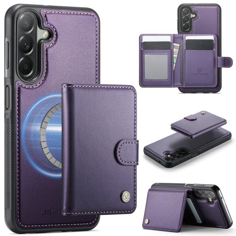 JEEHOOD J09 Portafoglio con fibbia, custodia per telefono in pelle con protezione magnetica MagSafe e RFID., For Samsung Galaxy A57 5G, For Samsung Galaxy A37 5G, For Galaxy A27 5G, For Samsung Galaxy A56 5G