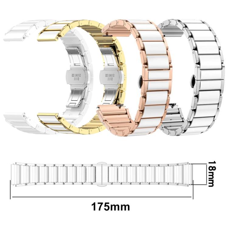 Cinturino per orologio xDfind in ceramica e acciaio inossidabile, For Huawei Watch GT 6 41mm / GT 5 Pro 42mm