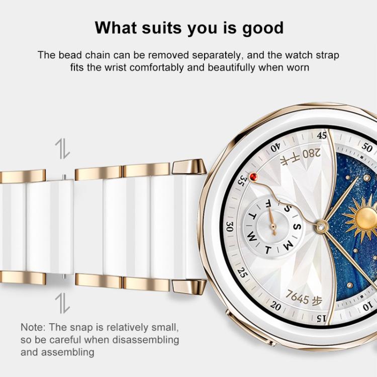 Cinturino per orologio xDfind in ceramica e acciaio inossidabile, For Huawei Watch GT 6 41mm / GT 5 Pro 42mm