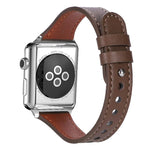 Cinturino per orologio xDfind in vera pelle con doppio anello e rivetto singolo., For Apple Watch 42 / 44 / 45 / 46 / 49mm, For Apple Watch 38 / 40 / 41 / S10 42mm