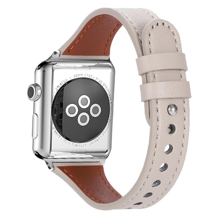 Cinturino per orologio xDfind in vera pelle con doppio anello e rivetto singolo., For Apple Watch 42 / 44 / 45 / 46 / 49mm, For Apple Watch 38 / 40 / 41 / S10 42mm