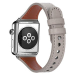 Cinturino per orologio xDfind in vera pelle con doppio anello e rivetto singolo., For Apple Watch 42 / 44 / 45 / 46 / 49mm, For Apple Watch 38 / 40 / 41 / S10 42mm