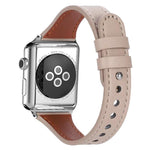Cinturino per orologio xDfind in vera pelle con doppio anello e rivetto singolo., For Apple Watch 42 / 44 / 45 / 46 / 49mm, For Apple Watch 38 / 40 / 41 / S10 42mm