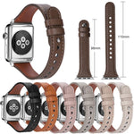 Cinturino per orologio xDfind in vera pelle con doppio anello e rivetto singolo., For Apple Watch 42 / 44 / 45 / 46 / 49mm, For Apple Watch 38 / 40 / 41 / S10 42mm