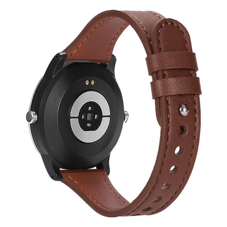Cinturino per orologio xDfind in vera pelle con doppio anello e rivetto singolo., 20mm, 22mm