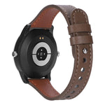 Cinturino per orologio xDfind in vera pelle con doppio anello e rivetto singolo., 20mm, 22mm