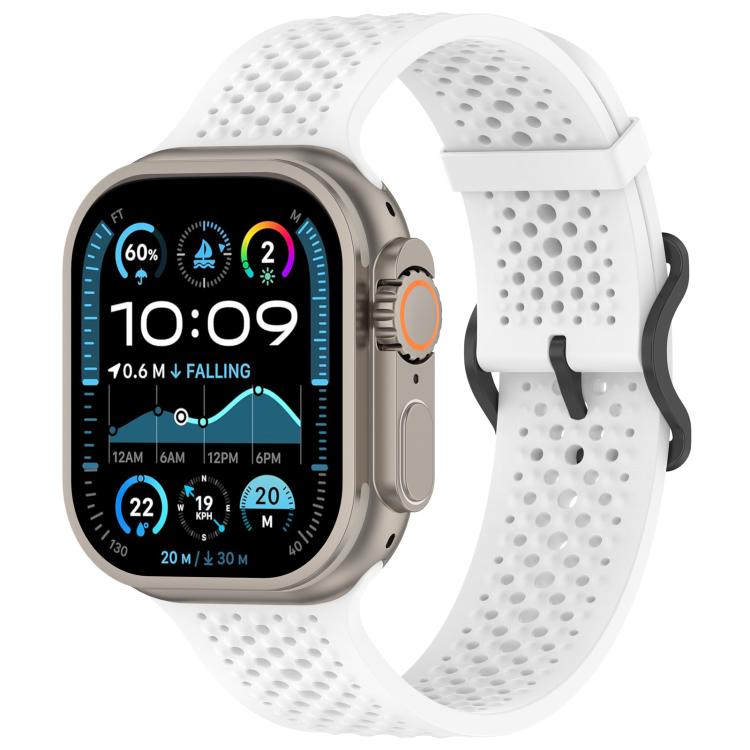 Cinturino per orologio in silicone traspirante xDfind, For Apple Watch 42 / 44 / 45 / 46 / 49mm, For Apple Watch 38 / 40 / 41 / S10 42mm