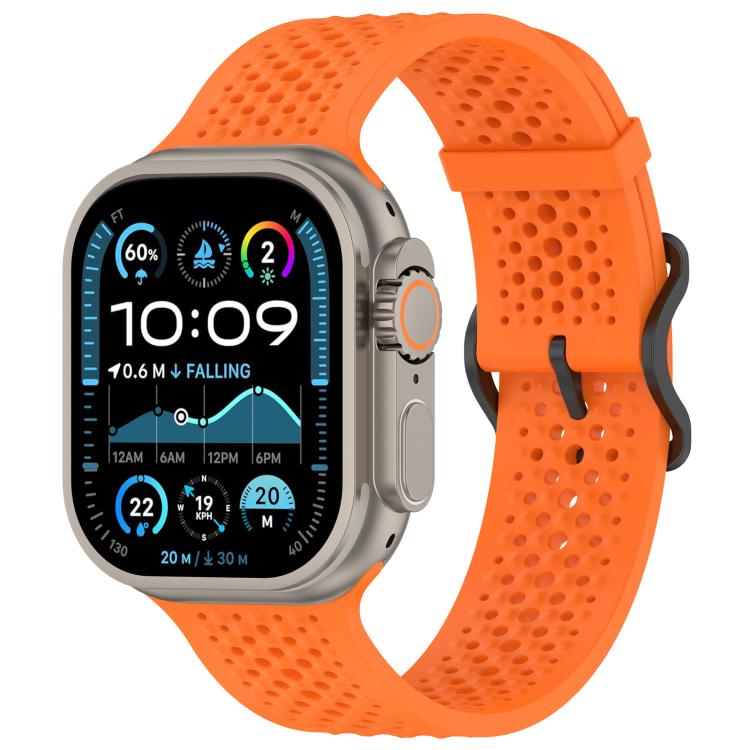 Cinturino per orologio in silicone traspirante xDfind, For Apple Watch 42 / 44 / 45 / 46 / 49mm, For Apple Watch 38 / 40 / 41 / S10 42mm