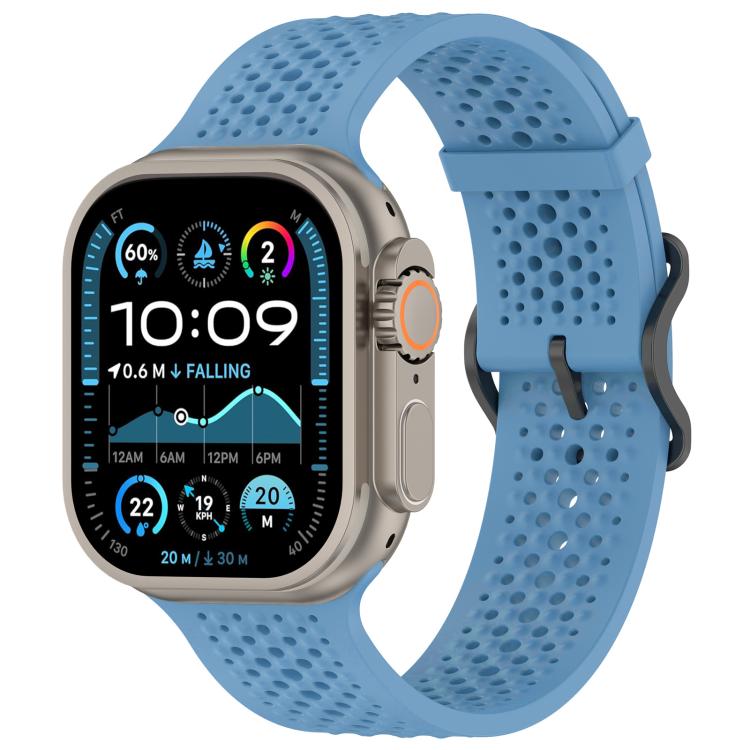 Cinturino per orologio in silicone traspirante xDfind, For Apple Watch 42 / 44 / 45 / 46 / 49mm, For Apple Watch 38 / 40 / 41 / S10 42mm