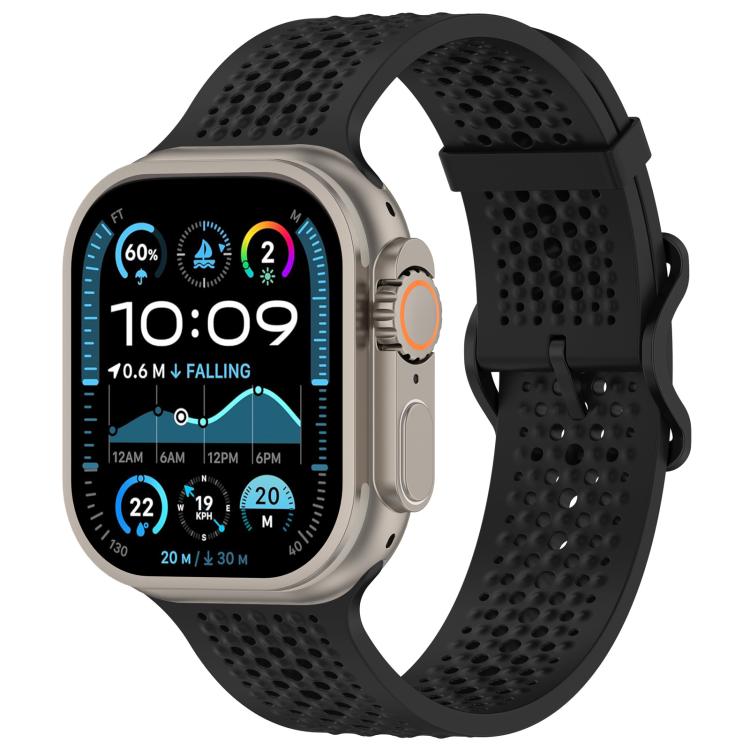 Cinturino per orologio in silicone traspirante xDfind, For Apple Watch 42 / 44 / 45 / 46 / 49mm, For Apple Watch 38 / 40 / 41 / S10 42mm