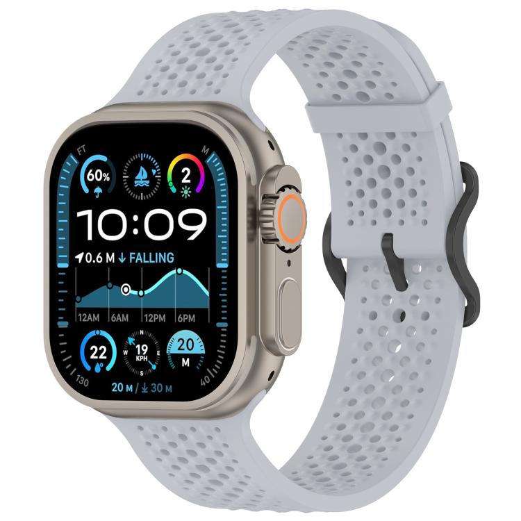 Cinturino per orologio in silicone traspirante xDfind, For Apple Watch 42 / 44 / 45 / 46 / 49mm, For Apple Watch 38 / 40 / 41 / S10 42mm