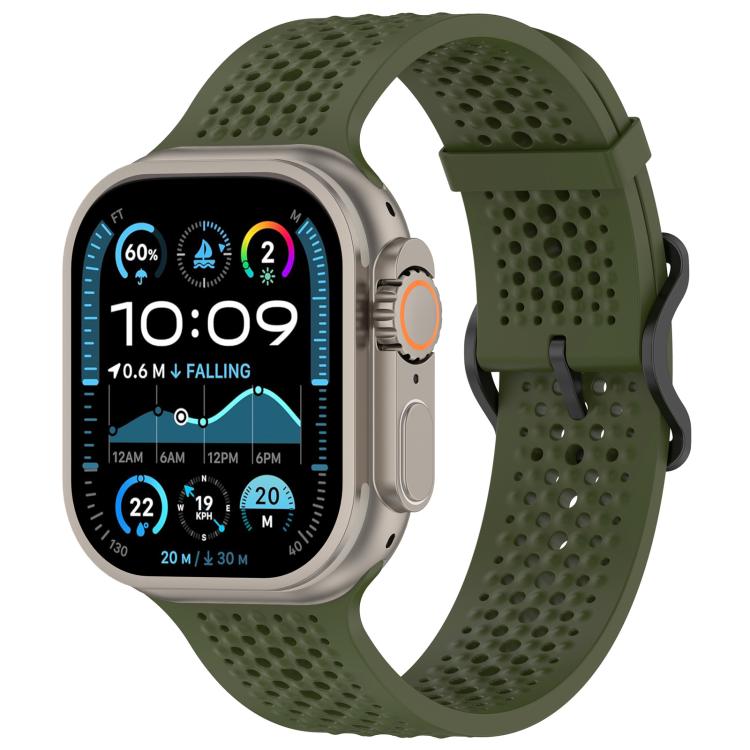 Cinturino per orologio in silicone traspirante xDfind, For Apple Watch 42 / 44 / 45 / 46 / 49mm, For Apple Watch 38 / 40 / 41 / S10 42mm