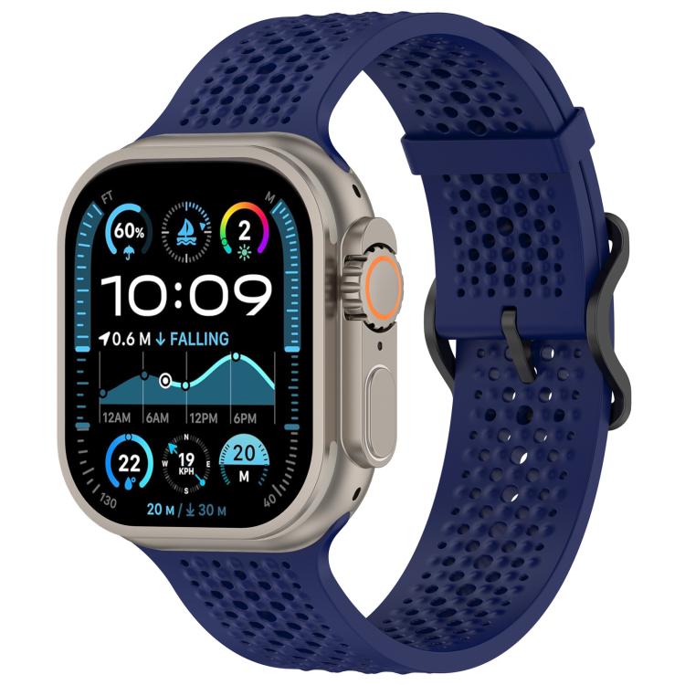 Cinturino per orologio in silicone traspirante xDfind, For Apple Watch 42 / 44 / 45 / 46 / 49mm, For Apple Watch 38 / 40 / 41 / S10 42mm