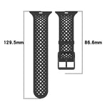 Cinturino per orologio in silicone traspirante xDfind, For Apple Watch 42 / 44 / 45 / 46 / 49mm, For Apple Watch 38 / 40 / 41 / S10 42mm