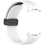 Cinturino per orologio in silicone nero con fibbia pieghevole e scanalatura piatta xDfind, For Samsung Galaxy Watch Ultra / Ultra 2025, For Samsung Galaxy Watch8 / 8 Classic, For Samsung Galaxy Watch 7 / 6 / 5 / FE