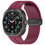 Cinturino per orologio in silicone nero con fibbia pieghevole e scanalatura piatta xDfind, For Samsung Galaxy Watch Ultra / Ultra 2025, For Samsung Galaxy Watch8 / 8 Classic, For Samsung Galaxy Watch 7 / 6 / 5 / FE