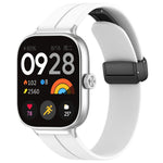 Cinturino per orologio in silicone nero con fibbia pieghevole e scanalatura piatta xDfind, For Xiaomi Band 10 Pro / 9 Pro / Redmi Watch 6, For Redmi Watch 3 Active / Watch 3 Lite