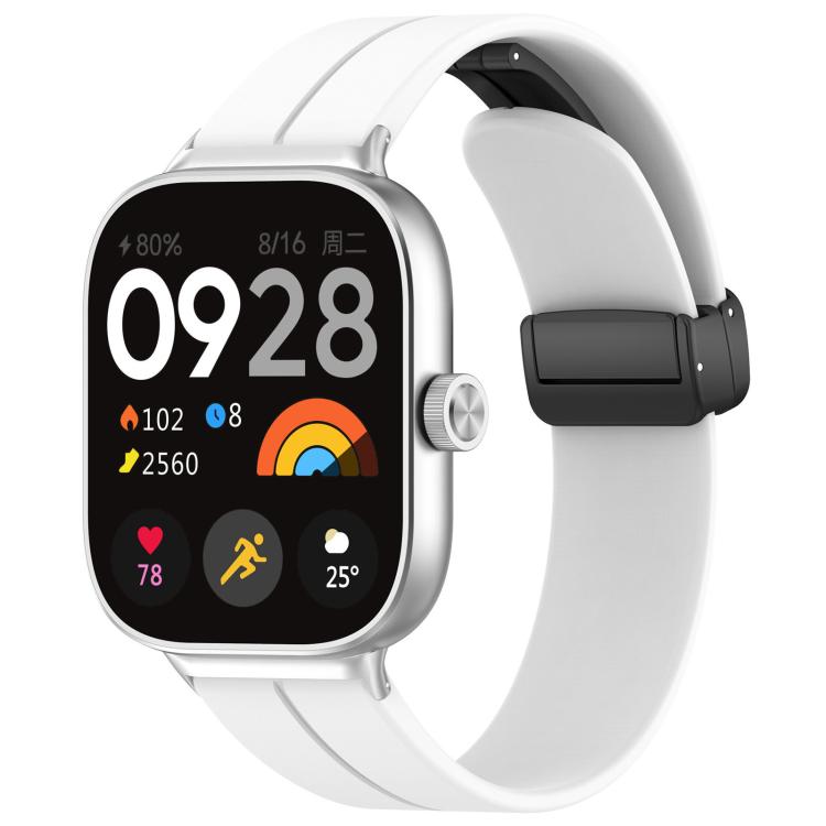 Cinturino per orologio in silicone nero con fibbia pieghevole e scanalatura piatta xDfind, For Xiaomi Band 10 Pro / 9 Pro / Redmi Watch 6, For Redmi Watch 3 Active / Watch 3 Lite