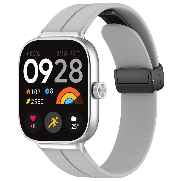 Cinturino per orologio in silicone nero con fibbia pieghevole e scanalatura piatta xDfind, For Xiaomi Band 10 Pro / 9 Pro / Redmi Watch 6, For Redmi Watch 3 Active / Watch 3 Lite