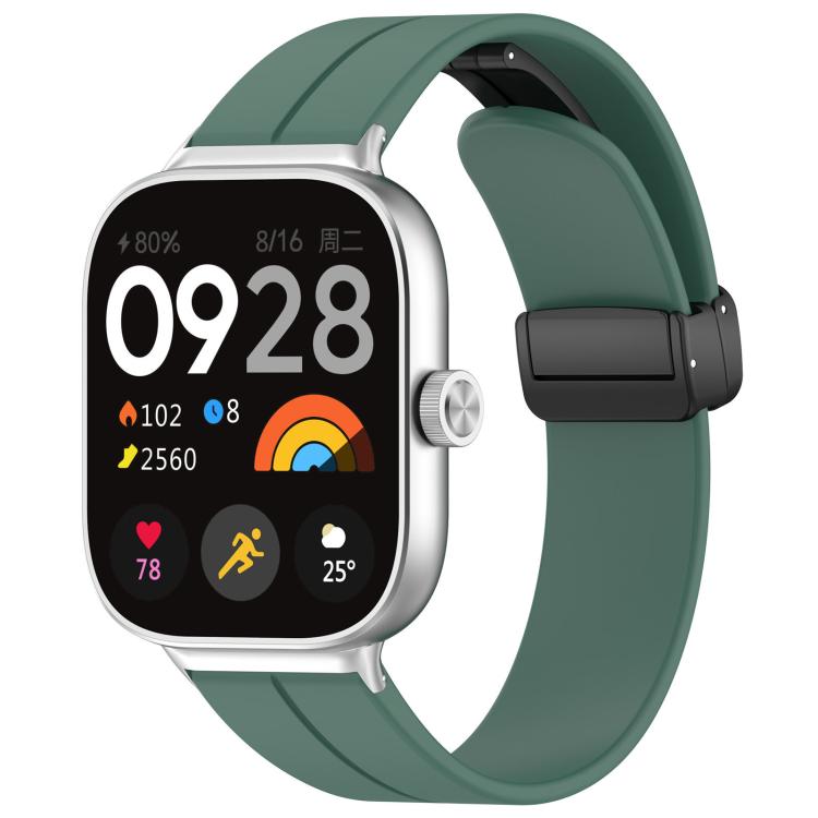 Cinturino per orologio in silicone nero con fibbia pieghevole e scanalatura piatta xDfind, For Xiaomi Band 10 Pro / 9 Pro / Redmi Watch 6, For Redmi Watch 3 Active / Watch 3 Lite