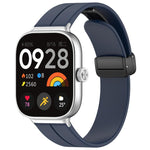 Cinturino per orologio in silicone nero con fibbia pieghevole e scanalatura piatta xDfind, For Xiaomi Band 10 Pro / 9 Pro / Redmi Watch 6, For Redmi Watch 3 Active / Watch 3 Lite