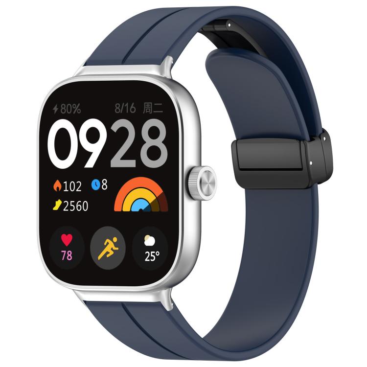 Cinturino per orologio in silicone nero con fibbia pieghevole e scanalatura piatta xDfind, For Xiaomi Band 10 Pro / 9 Pro / Redmi Watch 6, For Redmi Watch 3 Active / Watch 3 Lite