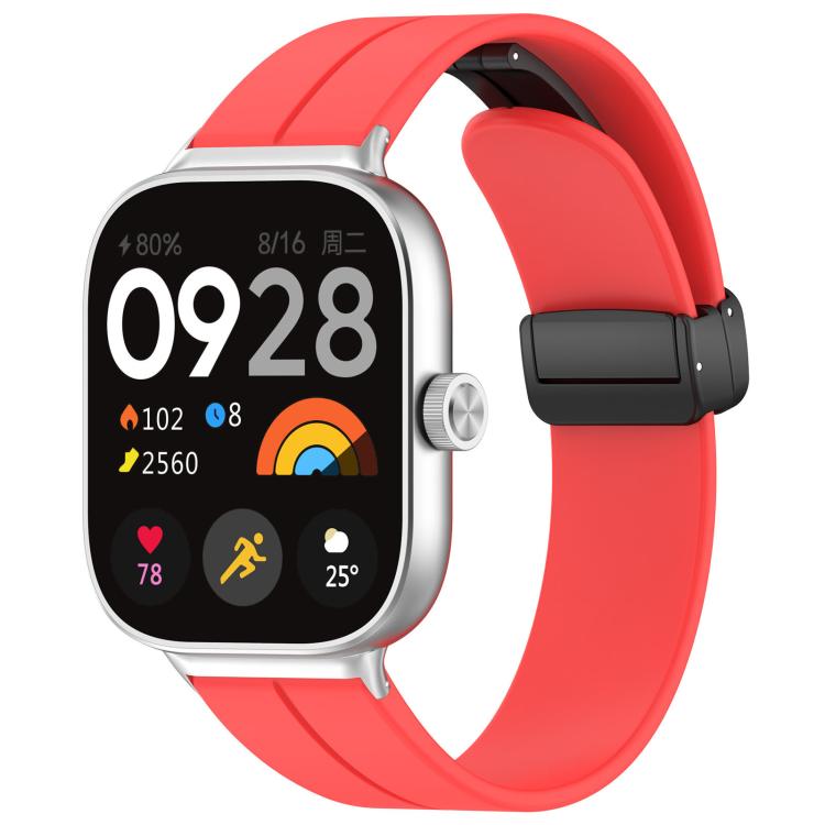 Cinturino per orologio in silicone nero con fibbia pieghevole e scanalatura piatta xDfind, For Xiaomi Band 10 Pro / 9 Pro / Redmi Watch 6, For Redmi Watch 3 Active / Watch 3 Lite