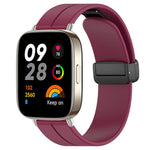 Cinturino per orologio in silicone nero con fibbia pieghevole e scanalatura piatta xDfind, For Redmi Watch 3