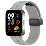 Cinturino per orologio in silicone nero con fibbia pieghevole e scanalatura piatta xDfind, For Redmi Watch 3