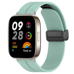 Cinturino per orologio in silicone nero con fibbia pieghevole e scanalatura piatta xDfind, For Redmi Watch 3