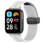 Cinturino per orologio in silicone nero con fibbia pieghevole e scanalatura piatta xDfind, For Xiaomi Band 10 Pro / 9 Pro / Redmi Watch 6, For Redmi Watch 3 Active / Watch 3 Lite