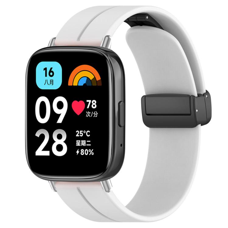Cinturino per orologio in silicone nero con fibbia pieghevole e scanalatura piatta xDfind, For Xiaomi Band 10 Pro / 9 Pro / Redmi Watch 6, For Redmi Watch 3 Active / Watch 3 Lite