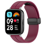 Cinturino per orologio in silicone nero con fibbia pieghevole e scanalatura piatta xDfind, For Xiaomi Band 10 Pro / 9 Pro / Redmi Watch 6, For Redmi Watch 3 Active / Watch 3 Lite