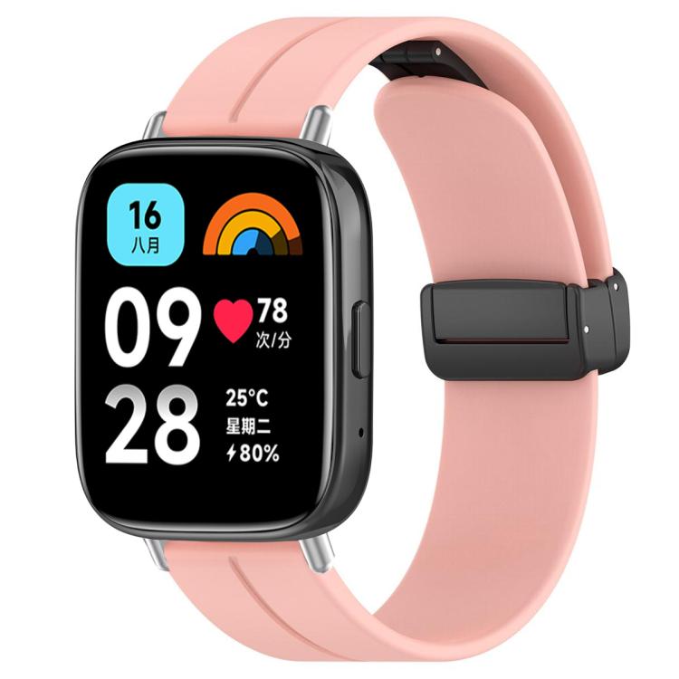 Cinturino per orologio in silicone nero con fibbia pieghevole e scanalatura piatta xDfind, For Xiaomi Band 10 Pro / 9 Pro / Redmi Watch 6, For Redmi Watch 3 Active / Watch 3 Lite